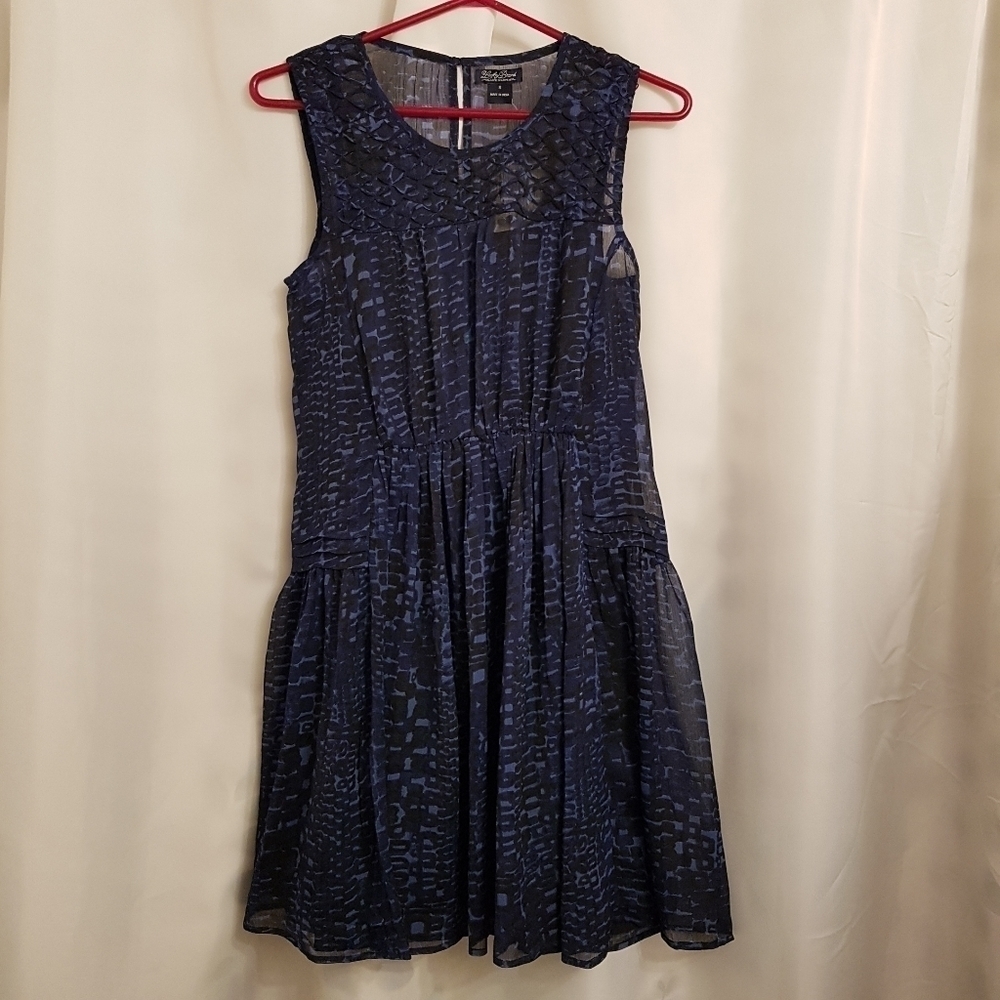 Lucky Brand women's blue lined gauze size small dress NWT